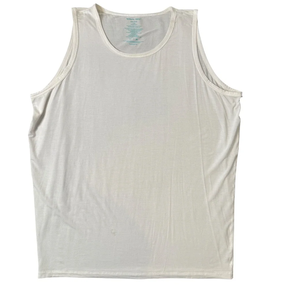 Tommy John Second Skin Tank Top Mens 3XL White Micro Modal Stretch Undershirt